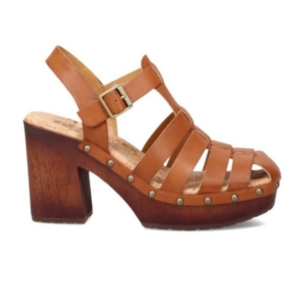 Korks Whitney Platform Sandals Sz 10 Fisherman Studded Heeled Boho Vacation - Picture 16 of 16